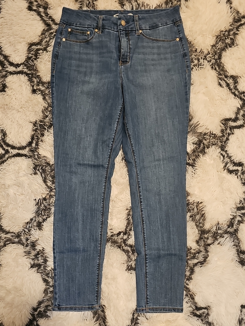 Seven7 Women's Skinny Jeans in Medium Blue Wash